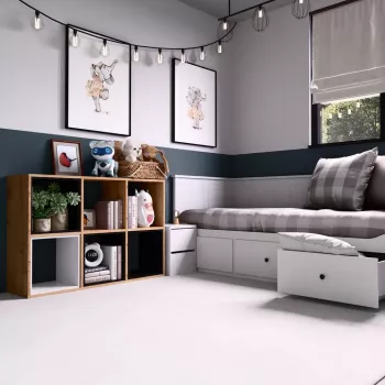Topeshop MALAX 2X3 ARTISAN svetainės knygų spinta