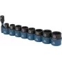 Makita E-16639 – impaktinių antgalių rinkinys 3/8 colio, 8 dalių, su adapteriu 1/4 colio