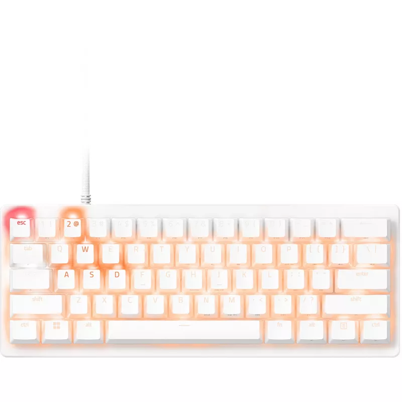 Razer Huntsman V3 Pro Mini – balta – vokiškas išdėstymas P – klaviatūra – optinė (RZ03-04992000-R3G1)