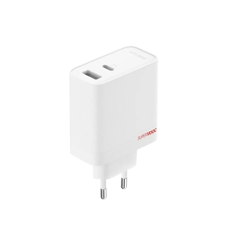 OnePlus 80W maitinimo adapteris USB-C + USB-A