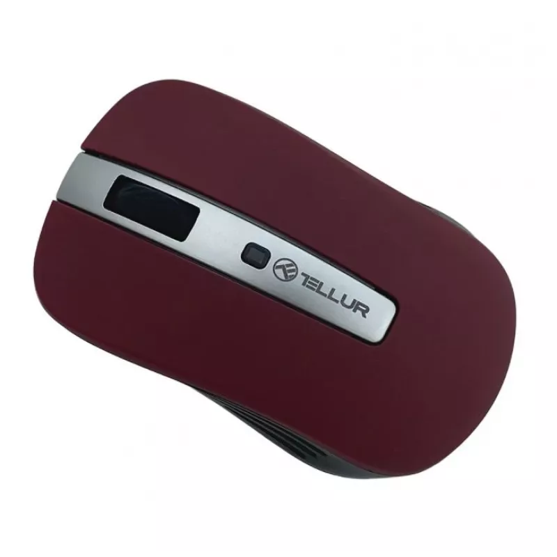 Belaidė pelė Tellur TLL491091 USB, tamsiai raudona