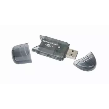 USB 2.0 kortelių skaitytuvas Gembird FD2-SD-1 — MMC/SD/SDHC/SDXC, 73×30×10 mm, 13 g, juodas