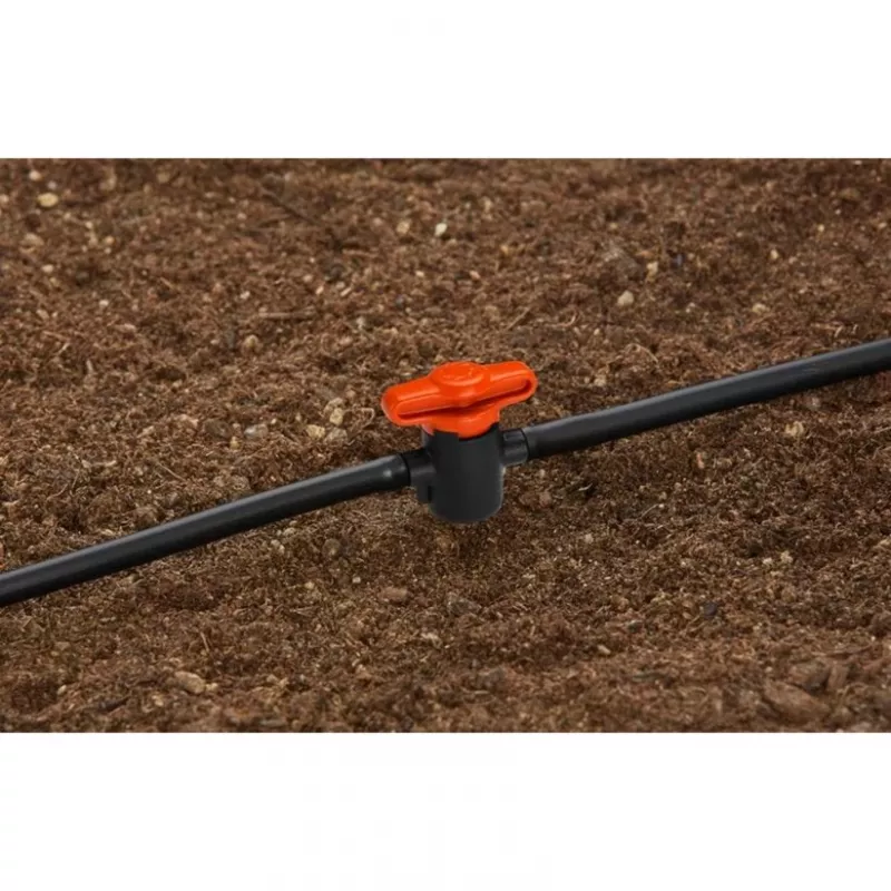 GARDENA reguliavimo ir uždarymo vožtuvas 3/16 inch (13217-20) juodas-oranžinis šalto vandens sistemoms