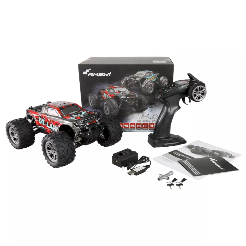 Amewi M-Land Monstertruck 48km/h 4WD 1:16 RTR Red (22622)