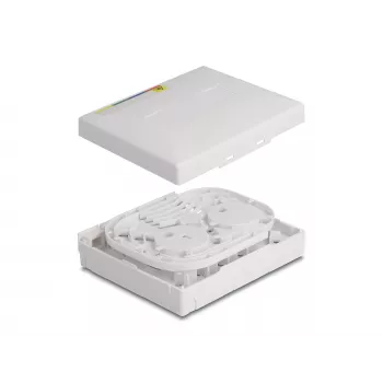 DeLOCK Optinė skirstomoji dėžutė FTTH sieniniam montavimui 4 × SC Simplex / LC Duplex balta