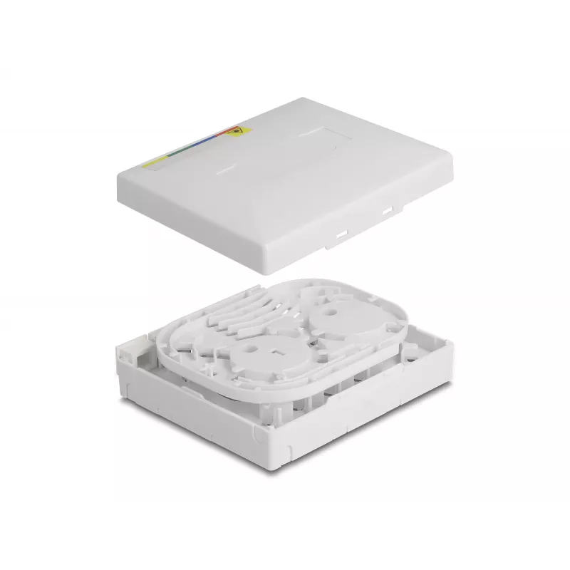 DeLOCK Optinė skirstomoji dėžutė FTTH sieniniam montavimui 4 × SC Simplex / LC Duplex balta