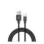 USB duomenų kabelių rinkinys Devia Pheez Series Micro — 3 vnt.: 25 cm, 1 m, 2 m — Juoda