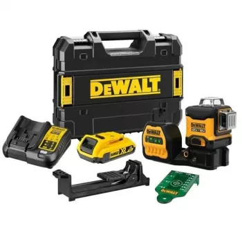 Lazerinis nivelyras DeWalt DCE089D1G18-QW žalias spindulys savaiminis niveliavimas 360° su imtuvo suderinamumu