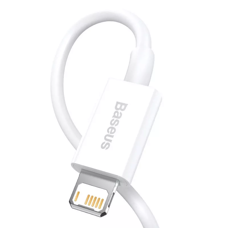 Baseus Superior Series laidas USB į Lightning, 2,4 A, 0,25 m (baltas)
