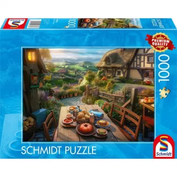 Dėlionė Schmidt Spiele Pusryčiai su vaizdu 1000 dalių, 693 mm plotis