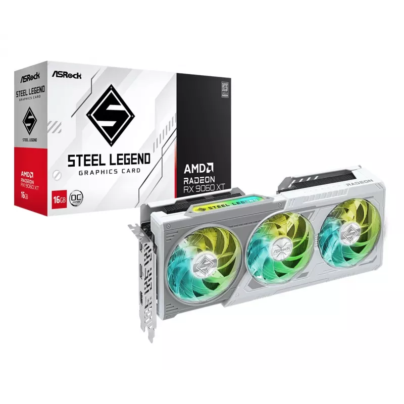 ASRock AMD Radeon RX 9060 XT Steel Legend 16GB OC vaizdo plokštė