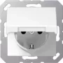 JUNG A 1520 BFKIKL WW. Buchsen-Typ: CEE 7/3. Produktfarbe: Weiß, Material: Thermoplast, Internationale Schutzart (IP-Code): IP44. Eingangsspannung: 25