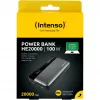 Power bank INTENSO 7350050 – 20000 mAh, 1× USB-A + 2× USB-C, 100 W bendra galia, juoda/pilka