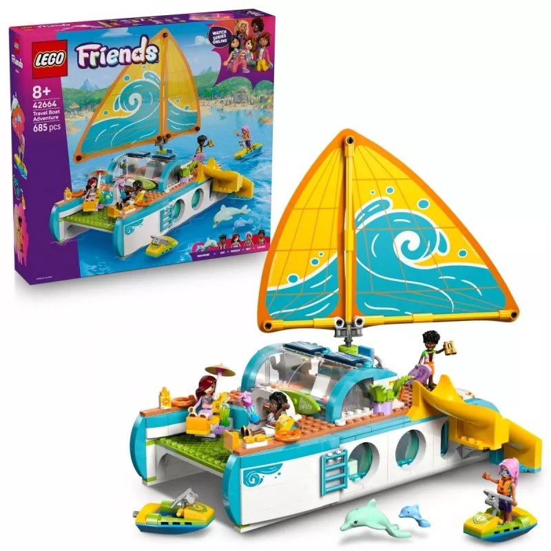 LEGO Friends 42664 Kelionės laivu nuotykis, konstruktorius, 685 detalės, nuo 8 metų