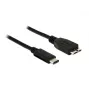 USB laidas DeLOCK 1 m USB 3.1 / USB 3.2 Gen 2 USB-C – Micro-USB B juodas