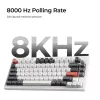 Mechaninė 75% klaviatūra Keychron Q1 Ultra 8K — USB + RF belaidis + Bluetooth, RGB, juoda