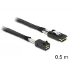 SAS kabelis DeLOCK 83388, 0,5 m, Mini SAS HD SFF-8643 – Mini SAS SFF-8087