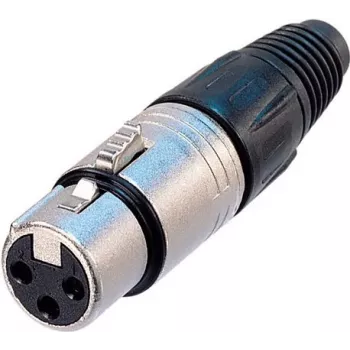 Neutrik NTR-NC5X lizdas, 5 kontaktų, XLR, juodas/sidabrinis