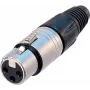 Neutrik NTR-NC5X lizdas, 5 kontaktų, XLR, juodas/sidabrinis