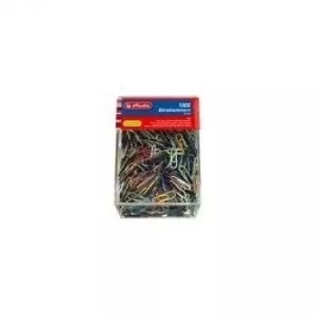 Sąvaržėlės metalinės su plastikine danga Herlitz 8859134 (1000 vnt.)