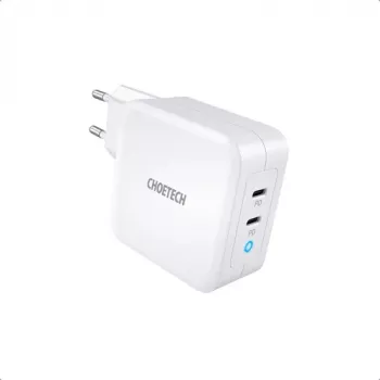 Maitinimo adapteris CHOETECH Charger GaN 2x USB-C 100W PD PD6008