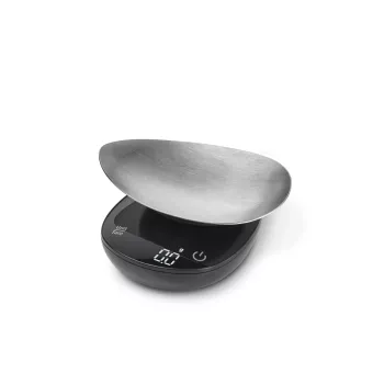 Virtuvinės svarstyklės Caso FinoCompact 03201 – 0,5 kg talpa, 1 g padala, LED ekranas, nerūdijantis plienas/juoda