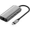 Satechi 4-in-1 dokų stotelė ST-H3C25EM USB-C 3.2 Gen2 pilka