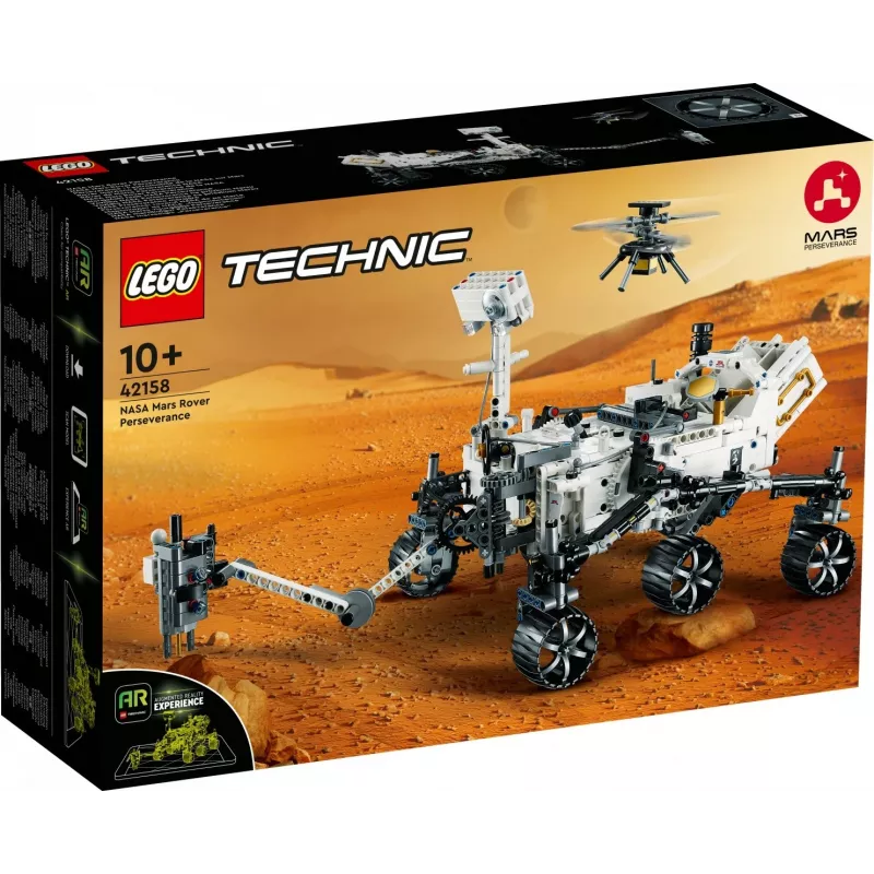 LEGO Technic NASA Mars Rover Perseverance Kosmoso Rinkinys su AR programėlės patirtimi, Mokslinių atradimų rinkinys, Mokykitės apie transporto priemonių inžineriją, Konstrukcinis žaislas