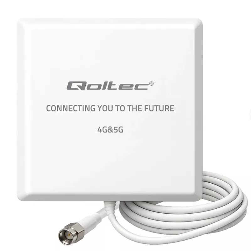 Išorinė 4G/5G LTE antena QOLTEC 9 dBi su SMA jungtimi ir 3 m kabeliu