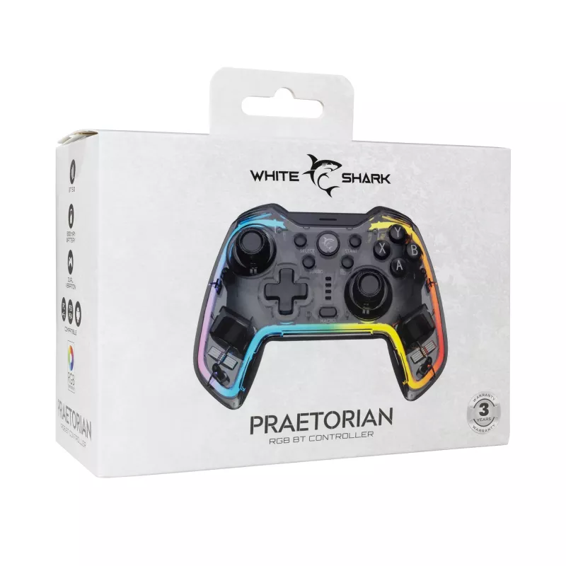 Žaidimų pultas White Shark GPW-8040 RGB Bluetooth Wireless, model PRAETORIAN