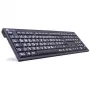Logickeyboard XL Print USB QWERTZ vokiškas juodas klaviatūra