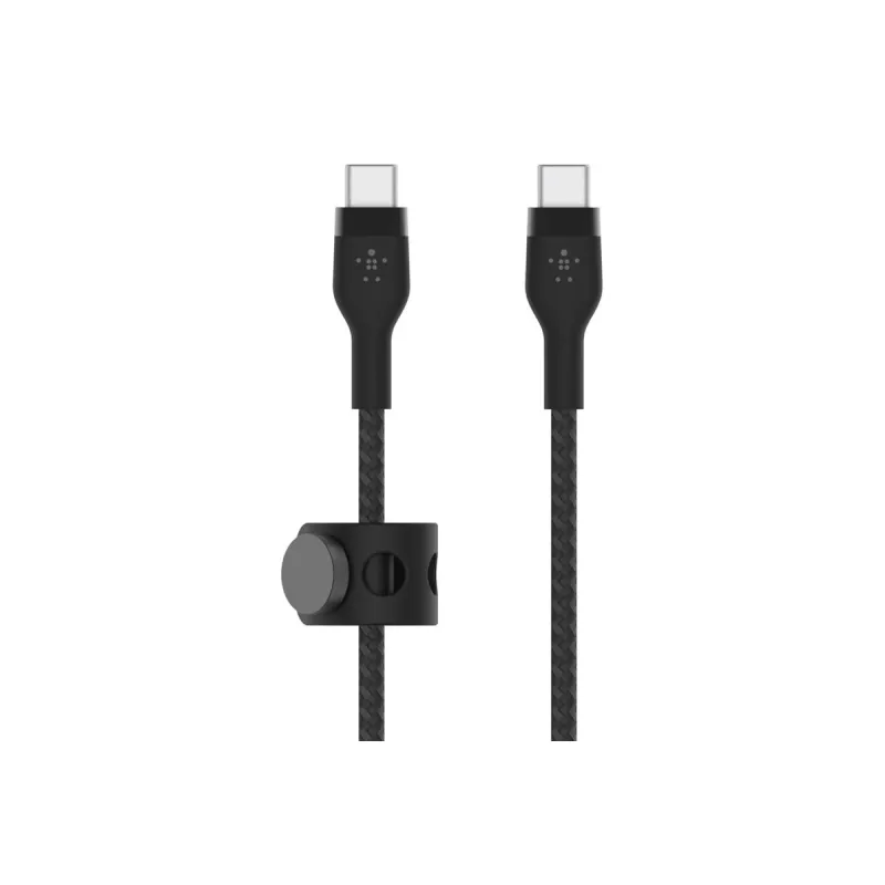 Belkin BOOST↑CHARGE PRO Flex kabelis USB-C / USB-C pintas silikoninis 2 m, juodas