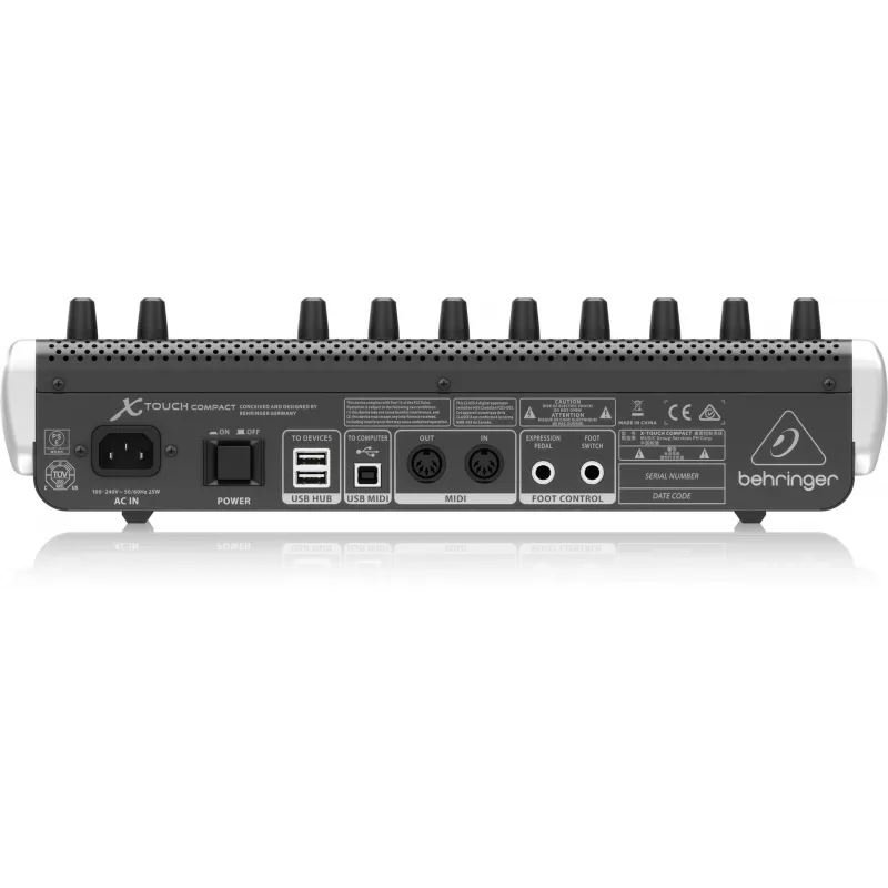 Behringer X-TOUCH COMPACT MIDI klaviatūra USB Juoda