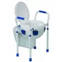 Tualeto sėdynės dangtis Aston Clipper VII 500431 — reguliuojama medicininė tualeto sėdynė, polipropilenas, aliuminio/plieno rėmas, vidinis skersmuo 25×21 cm