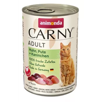 ANIMONDA Carny Adult Chicken, turkey, rabbit - šlapias kačių ėdalas - 400g
