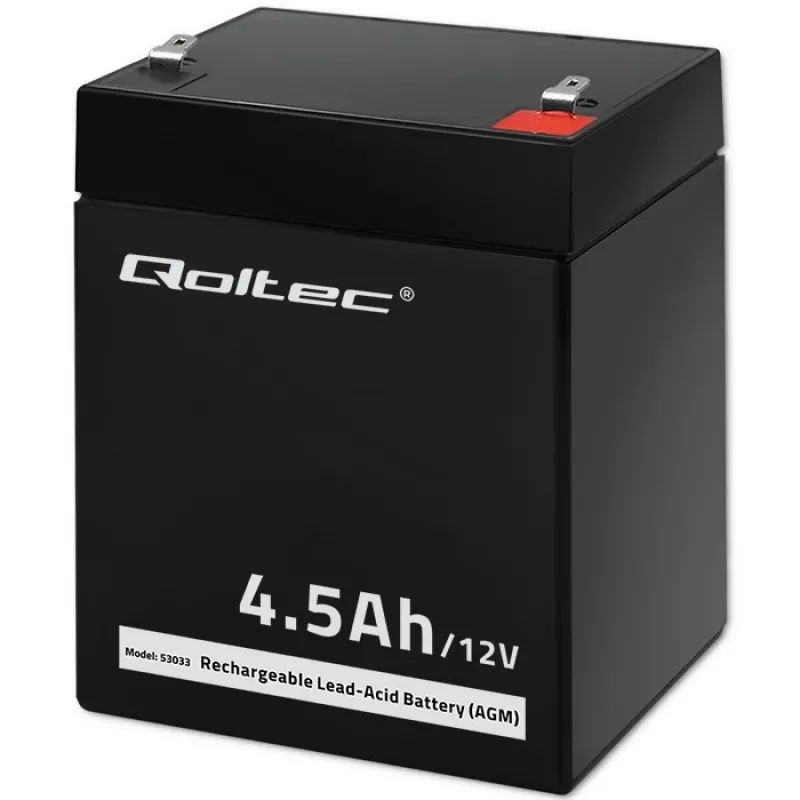 Qoltec AGM akumuliatorius (12 V, 4,5 Ah)