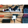 Kabelmeister SW01-W030 lizdų blokas kubo formos, 3x Schuko, USB-C (20 W, PD 3.0) + USB-A (18 W), 3 m kabelis, baltas