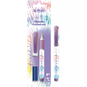 Parker stiliaus automatinis rašiklis Herlitz New Batik Freedom Cartridge Purple White