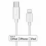 USB kabelis MediaRange MRCS215 1m USB-C / Lightning balta