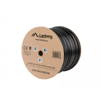 Lanberg LCU5-30CU-0305-BK tinklo kabelis 305 m Cat5e U/UTP (UTP) juodas