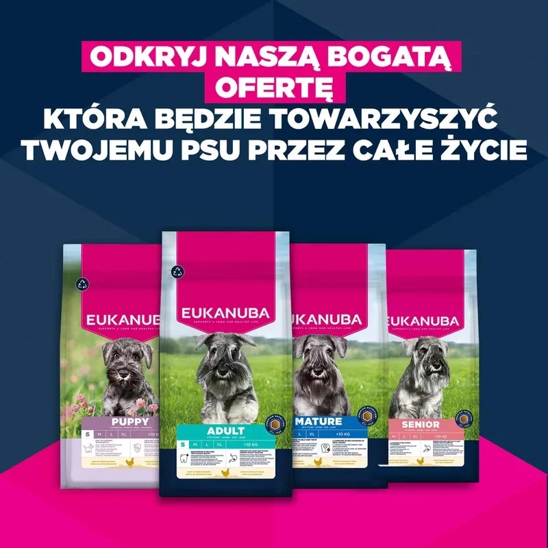 Sausas šunų ėdalas EUKANUBA Mature Small Chicken 3 kg – suaugusiems mažų veislių šunims