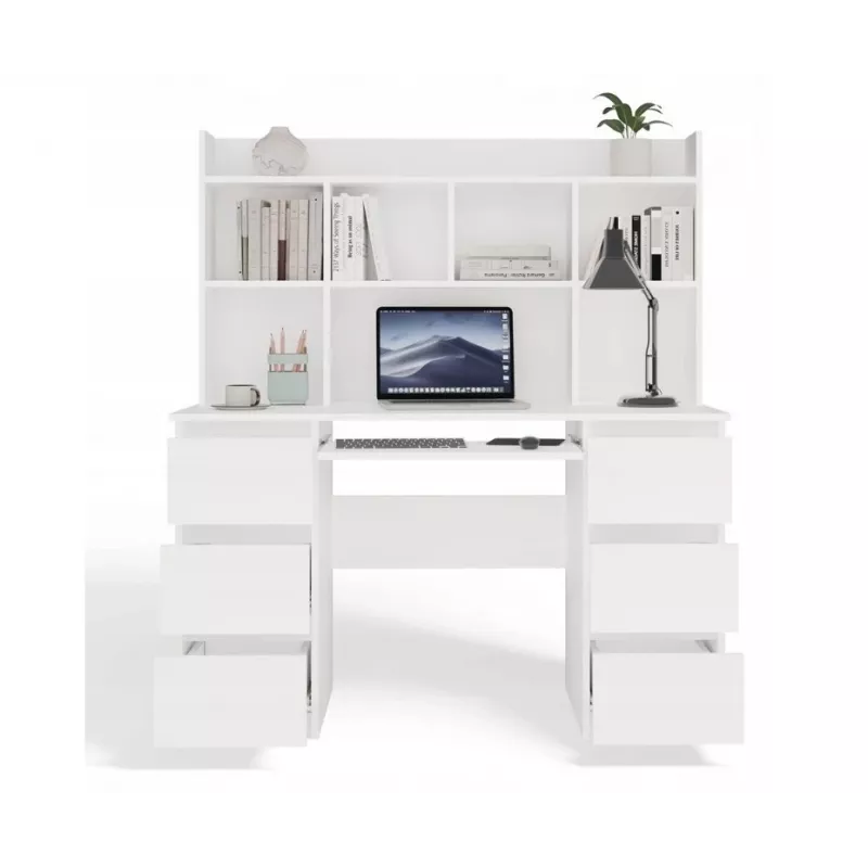 KUBA Rašomasis stalas komplektas + Extension Piece, baltas