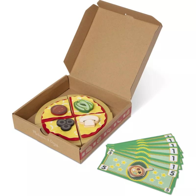 Žaidimų virtuvės aksesuaras Spin Master Melissa & Doug Top & Bake Pizza Counter, apsimestinis picos gaminimo rinkinys