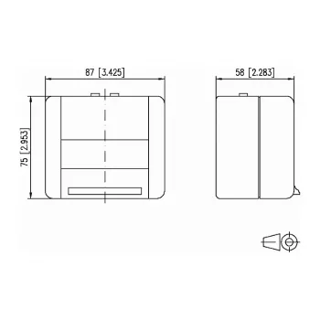 Metz 1309430003-E Grey RJ45 kištukinis lizdas