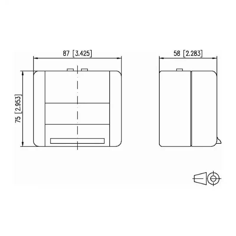 Metz 1309430003-E Grey RJ45 kištukinis lizdas