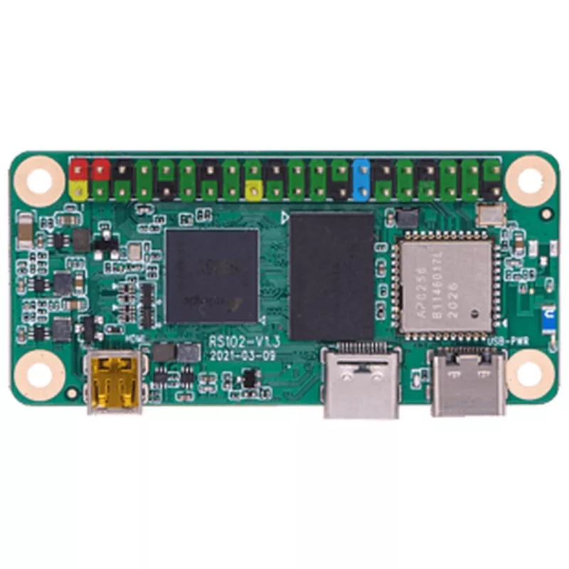 Vienos plokštės kompiuteris ALLNET Radxa Zero 2 GB RAM 8 GB eMMC D2E8T su neišlituota galvute ir išorine antena
