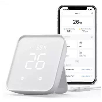 Išmanusis namų centras SwitchBot Hub 2 W3202100 — „Wi‑Fi“ ir „Bluetooth“ šliuzas „SwitchBot“ įrenginiams