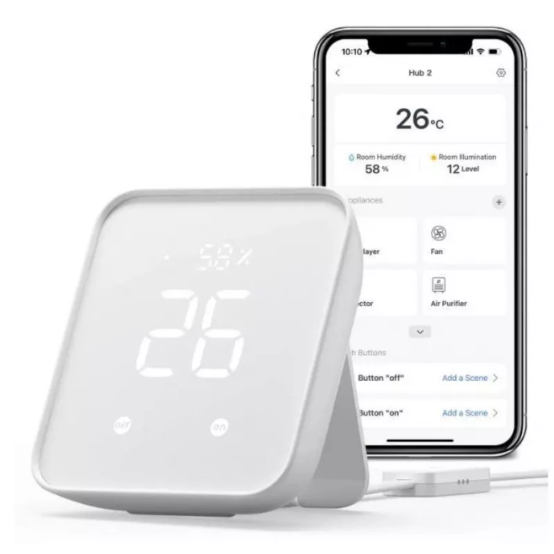 Išmanusis namų centras SwitchBot Hub 2 W3202100 — „Wi‑Fi“ ir „Bluetooth“ šliuzas „SwitchBot“ įrenginiams
