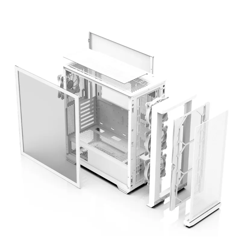 Korpusas Zalman Z10 DUO ATX baltas su ZM-IF120 x4 ARGB ventiliatoriais