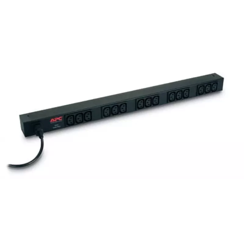 APC RACK PDU BASIC ZERO U 10A 230V maitinimo paskirstymo blokas (PDU) su 15 C13 lizdų, 0U, juodas